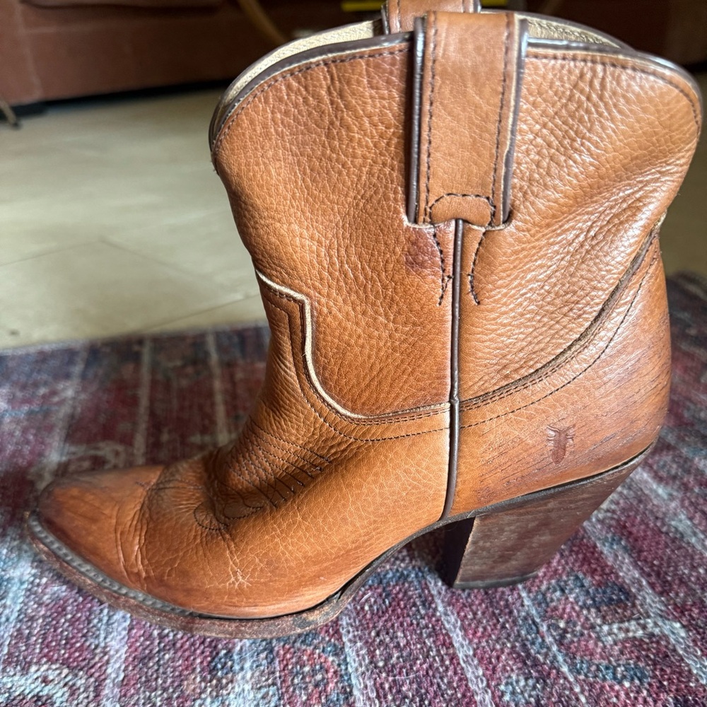 Frye Brown Leather Heeled Boots